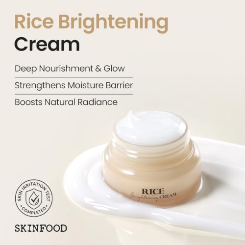 SKINFOOD Rice Brightening Cream, Korean Face Moisturizer with 48 - Product Imagery