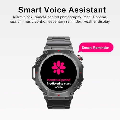 Military Smart Watch for Men Women,1.5" HD Touchscreen Rugged - Product Imagery