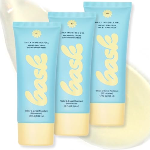 Bask SPF 40 Daily Invisible Gel Face Sunscreen - Broad Spectrum - Product Imagery