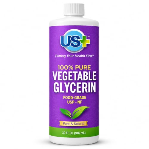 US+ Vegetable Glycerin, Food Grade, USP, 100% Pure - 32 Fl Oz - Product Imagery