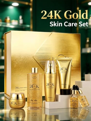 Women’s Gold Skin Care Set 6-Piece Collection - 24K Anti-Aging - Product Imagery