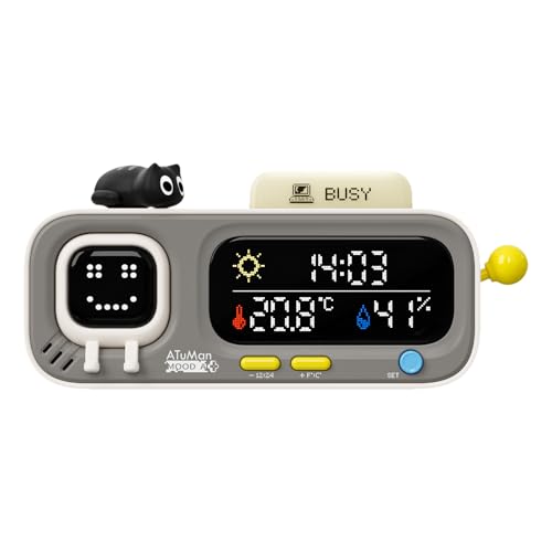 Mooda Smart Thermometer Hygrometer Clock with Retro Pixel - ATuMan Official Imagery - 1