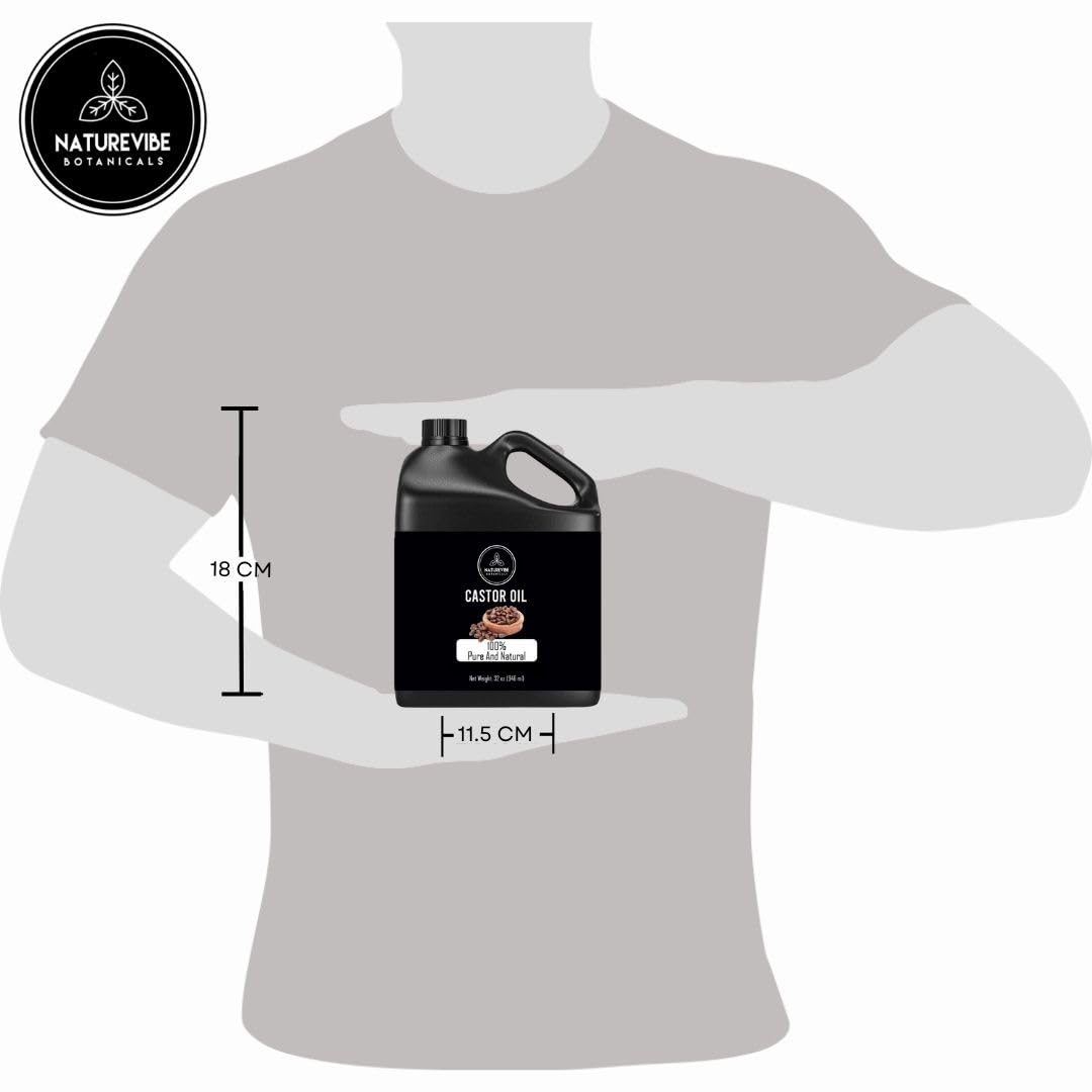 Naturevibe Botanicals Castor Oil 100% Pure Cold - Pressed & Hexane Free Natural - Naturevibe Botanicals Official Product View 5