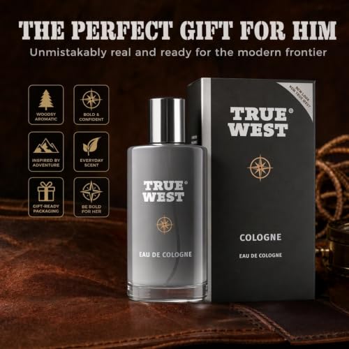 Herban Cowboy Mens Cologne, Rugged Fragrances (1.7 fl oz, True - Product Imagery