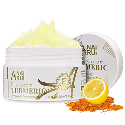 ANAI RUI Turmeric Face Cream with Vitamin C, 1.76 OZ - Product Imagery