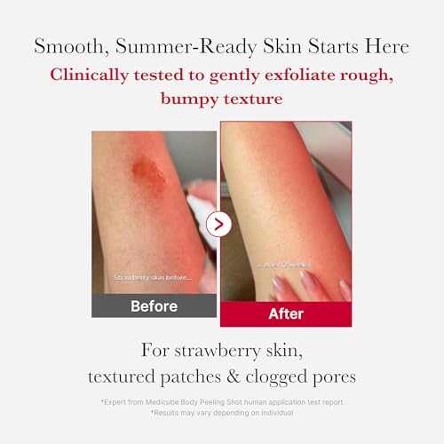 medicube Red Body Peeling Shot - AHA & BHA Exfoliating Body - Product Imagery