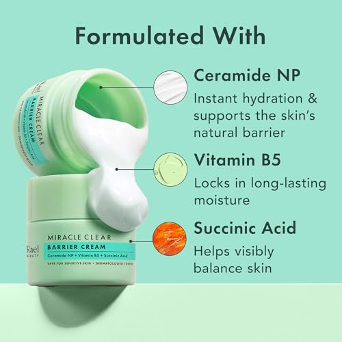 Rael Miracle Clear Skin Barrier Cream Daily Moisturizer, K-Bea... - Product Imagery