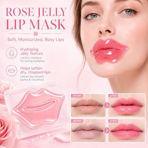 30 Pairs Eye Masks & Lip Masks, 24K Gold Under Eye Patches for - Product Imagery