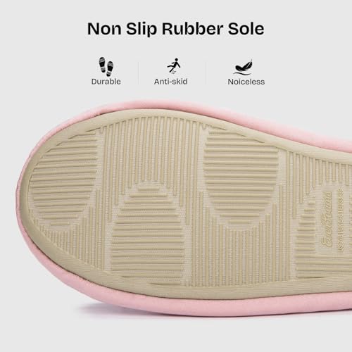 EverFoams Women's Satin Ballerina Slippers Memory Foam House - Product Imagery