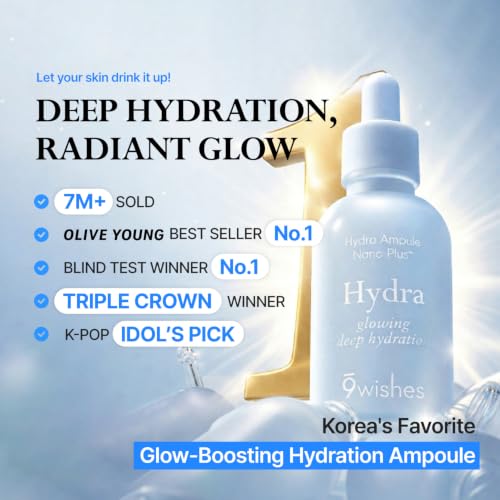 9wishes Hyaluronic Acid Serum, Korean Hydrating Face Serum for - Product Imagery
