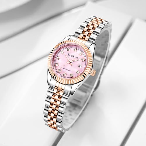 Szaikyri Classic Watch for Women with Solid Stainless Steel Band - Product Imagery