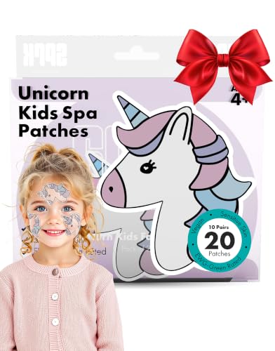 Kids Face Mask Spa Set, 20 Unicorn Patches for Sleepover & Spa - Product Imagery