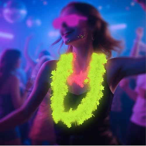 14Pcs Glow in The Dark Party Necklace, Neon Fluorescent - Product Imagery