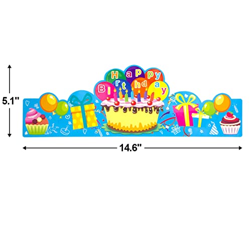 Fancy Land Birthday Crowns for Kids Pack of 30 Classroom Must - Product Imagery