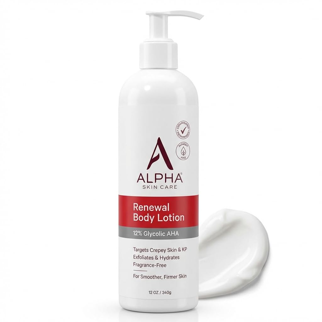 Alpha Skin Care Revitalizing Body Lotion, 12% Glycolic AHA, 12 Oz - Alpha