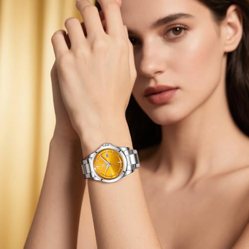 SHENGKE Minimalist Fashionable Color Dial Watches for Women - Product Imagery