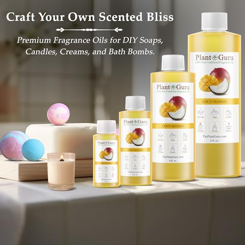 Coco Mango Fragrance Oil 4 fl. oz. Scented Oil for DIY Soap - Product Imagery