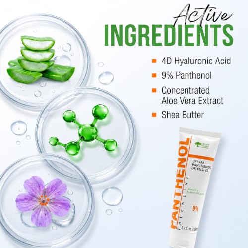 9% Panthenol Cream, After Sun Skincare & Redness Relief - Product Imagery