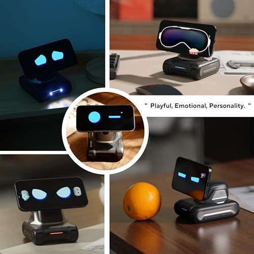 LOOI Robot-Space Black-AI Desktop Companion,ChatGPT&Gemini Voice - Product Imagery