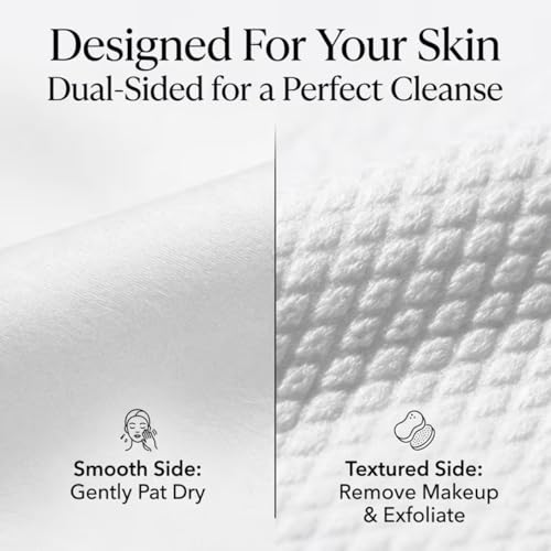 ForPro Pure & Simple XL Facial Towels, 50ct, 10"x11.5", Vegan, - Product Imagery