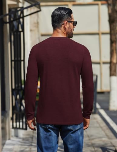 COOFANDY Mens Henley Shirts Long Sleeve Button T Shirts Casual - Product Imagery