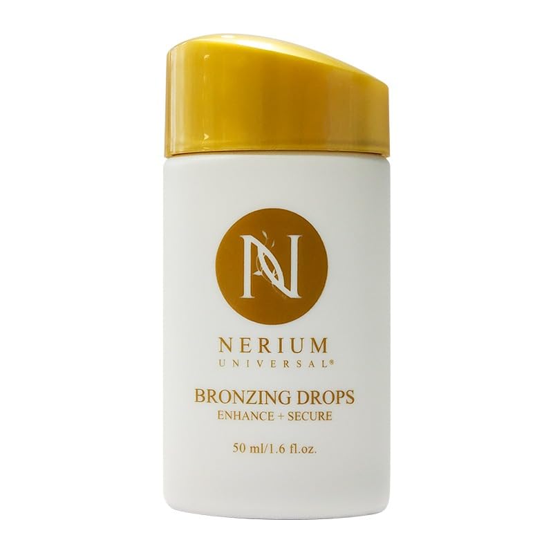 Nerium Glow Bronzing Drops | Clean Beauty Mix-In Bronzer Serum - Product Imagery