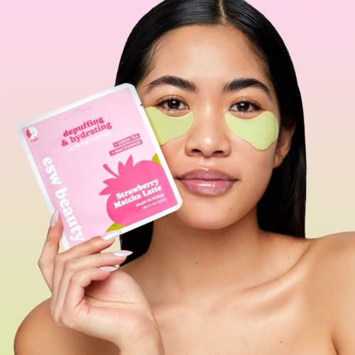 ESW Beauty Strawberry Matcha Latte Under Eye Patches with Green - Product Imagery