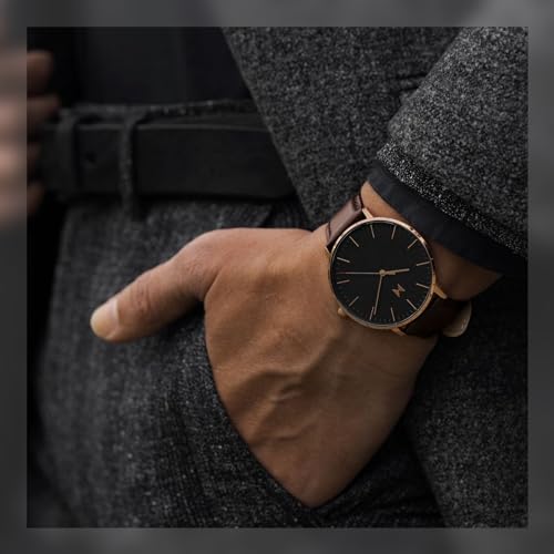 MVMT Legacy Slim Men's Watch – Minimalist - Water Resistant - - Product Imagery