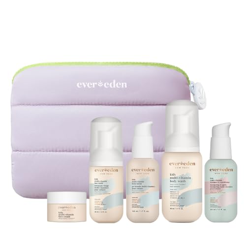 Evereden Kids Travel Set, 5-Piece Skin, Hair & Body Care, - Product Imagery