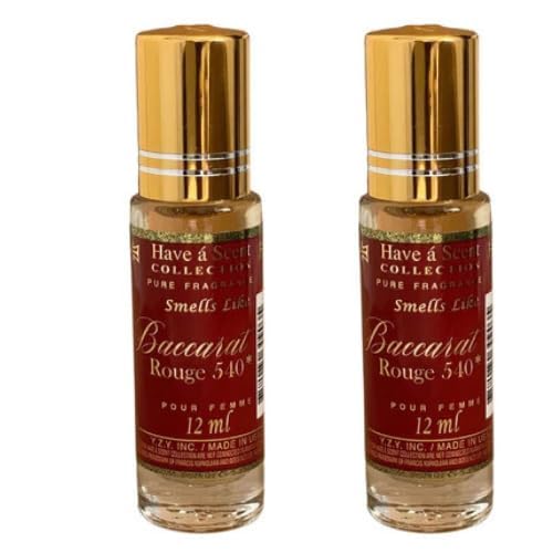 Pack of 2 Premium Roll-On Perfume Body Oil - Baccarat R 540 Eau - Product Imagery