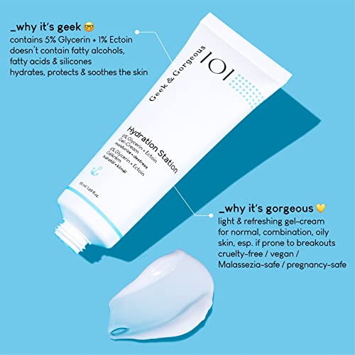 Geek & Gorgeous Hydration Station Gel Cream, Glycerin, 1.69 oz - Product Imagery
