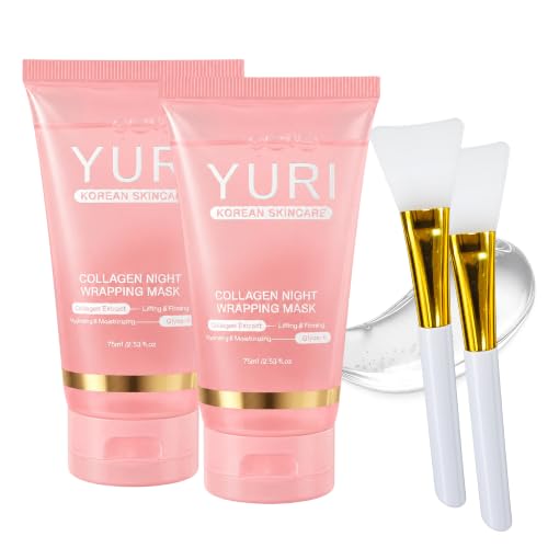 Collagen Night Wrapping Mask, Overnight Peel Off Face Mask with - Product Imagery