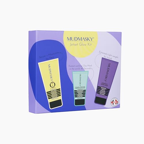 MUDMASKY - 3 Piece - Jetset Glow Kit, MADE IN FRANCE, Skincare - Product Imagery