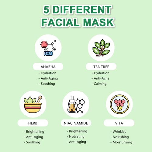 NACIFIC Face Masks Skincare Korean – Premium 10-Sheet Variety - Product Imagery