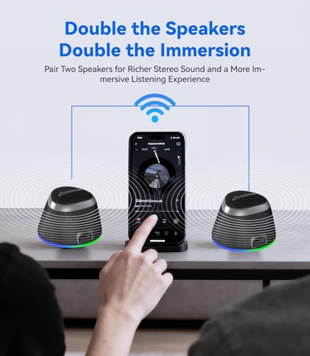 dbsono 2 in 1 Portable Magnetic Bluetooth Speaker, Phone Stand, - Product Imagery