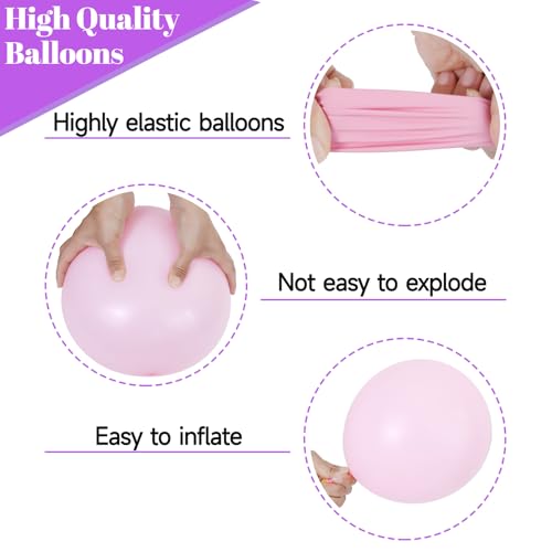 68Pcs Pink and Purple Balloons 12 Inch Metallic Purple Pink - Product Imagery
