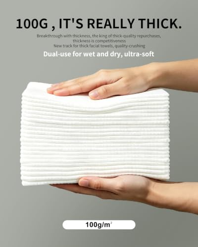 LUXU Face Towels,Ultra‑Soft Facial Towels,Extra Thick Disposable - Product Imagery