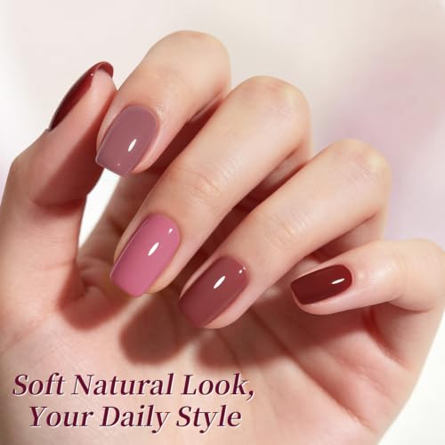 BORN PRETTY Fall Winter Gel Polish Burgundy Dark Red Purple - Product Imagery