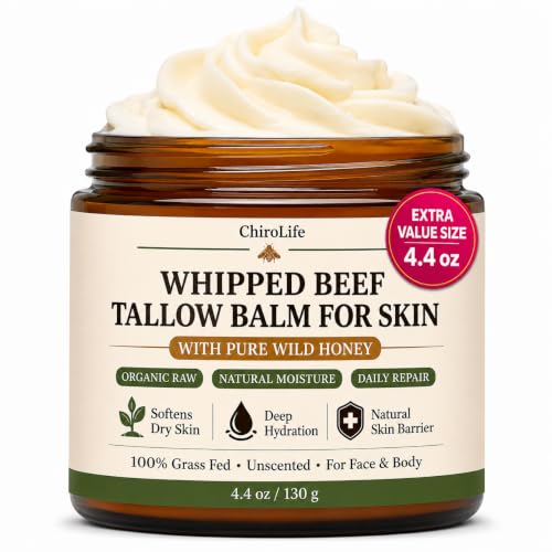 Grass-Fed Beef Tallow for Skin, Whipped Tallow and Honey Balm - Product Imagery