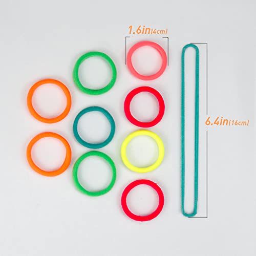 48PCS Seamless Luminous Color Hair Ties High Elastic Ponytail - Product Imagery