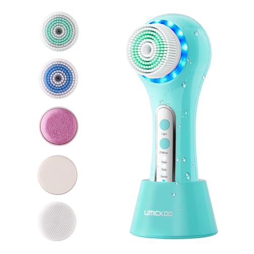 Electric Facial Cleansing Brush, 2-Way Rotating Face Scrubber - Product Imagery