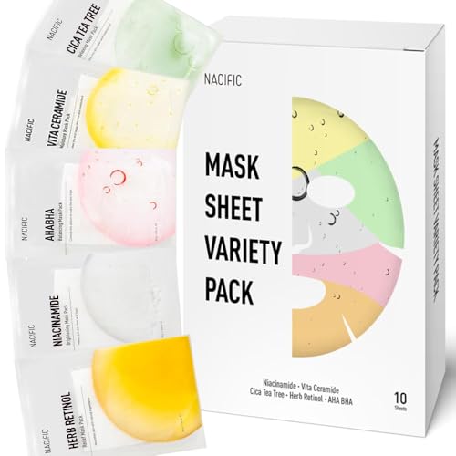 NACIFIC Face Masks Skincare Korean – Premium 10-Sheet Variety - Product Imagery