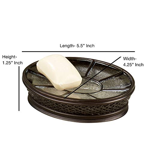 nu steel Resin Crackled Ice Bath Accessory Set Vanity - Product Imagery