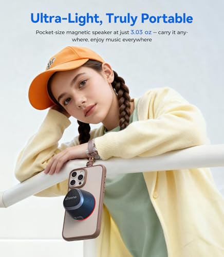dbsono 2 in 1 Portable Magnetic Bluetooth Speaker, Phone Stand, - Product Imagery