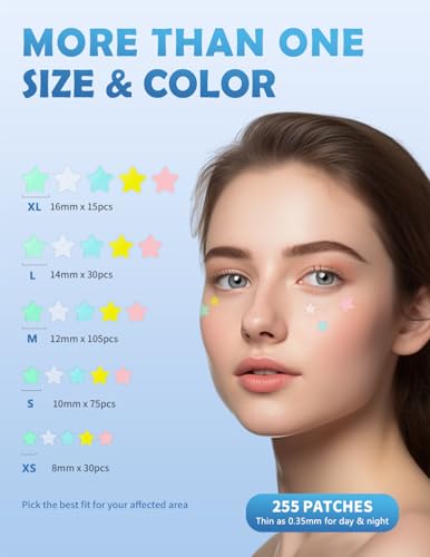 Pimple Patches for Face, Star Hydrocolloid Acne Patches - Product Imagery