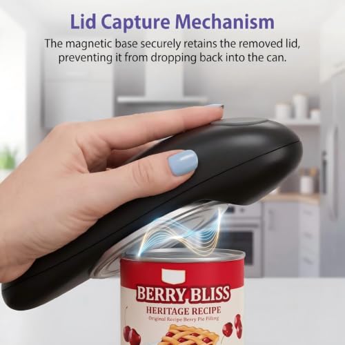 Electric Can Opener, One-Touch Automatic Handheld Can - Product Imagery