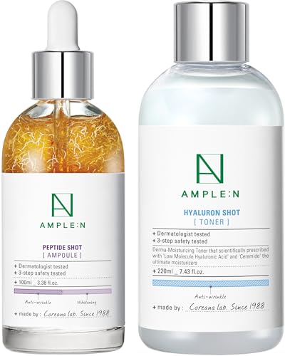 AMPLE N Lift Prep Duo Korean Peptide Face Ampoule Hyaluronic - CORÉANA Official Imagery - 1