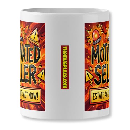 Real Estate Agent Coffee Mug - "Motivated Seller! Act Now!" - - Product Imagery