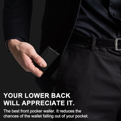 Smart Card Wallet for Men Slim: Minimalist Wallet For Men - RFID - Product Imagery