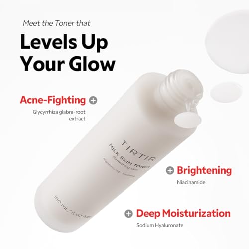 TIRTIR Milk Skin Rice Toner | Deep Moisturizing, Hydrating Toner - Product Imagery